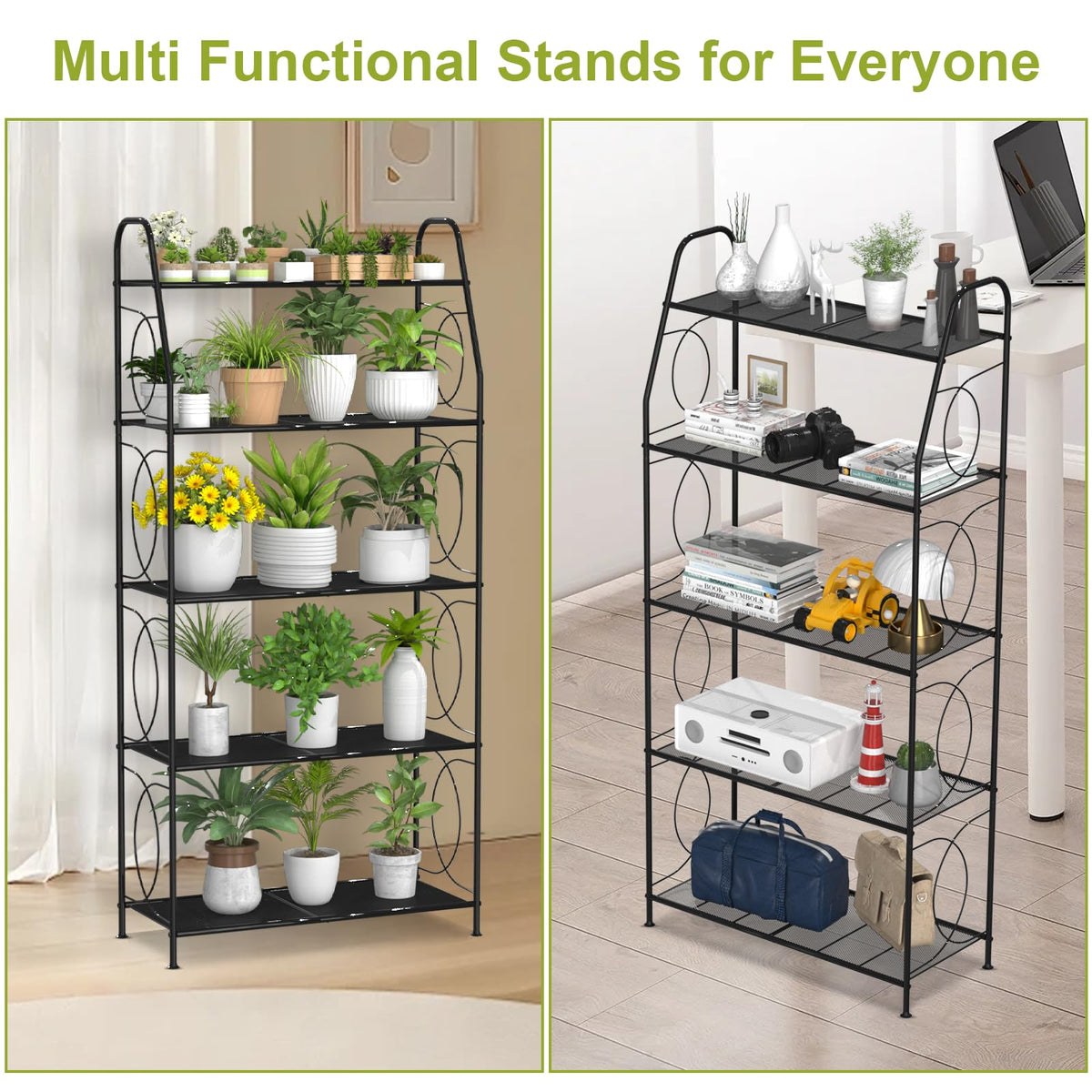 VyGrow balcony garden display supports decor while keeping pots organized.