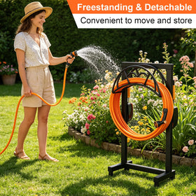VyGrow detachable and freestanding design shown alongside garden tools.