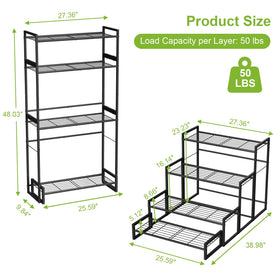 VyGrow plant display stand stacked setup showing space-saving design
