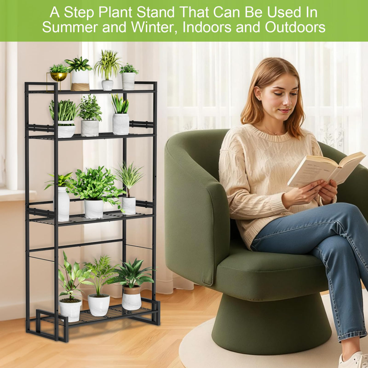VyGrow plant shelf multi-function display illustrating decorative and practical uses