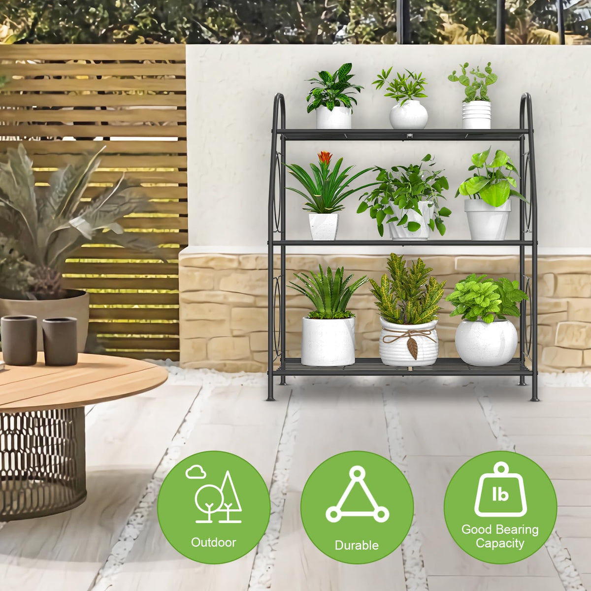 VyGrow plant stand iron wire design blends with modern decor and sturdy support.