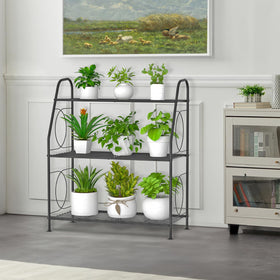 VyGrow plant stand side profile shows slim footprint for balconies and entryways.