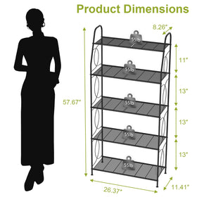 VyGrow tall plant rack; rust-proof design withstands rain and sun.
