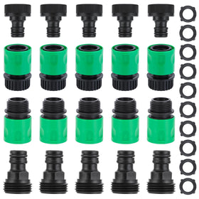 VYH plastic hose quick-connect fittings set for easy, leak-free garden hose changes