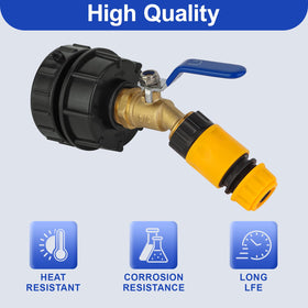 VYH brass quick-connector for fast, secure hose connections.