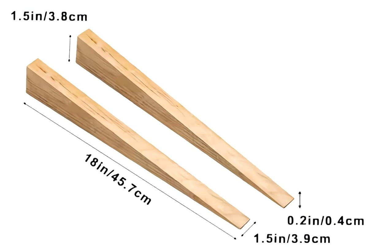 Vynl-X wooden wedges set for easy installation and restored wheelbarrow handle alignment.