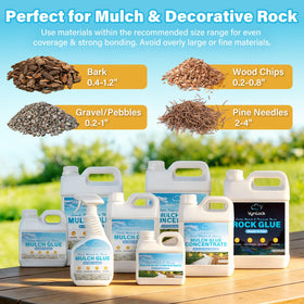Cured bond forms within 24 hours on landscape stones.