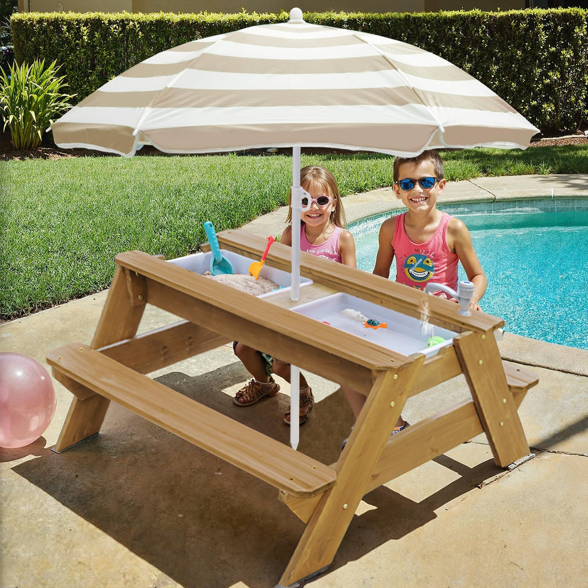 Vyomama natural wood table frame showcasing sturdy construction