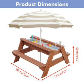 VYOMAMA real wood construction ensures durable outdoor use.