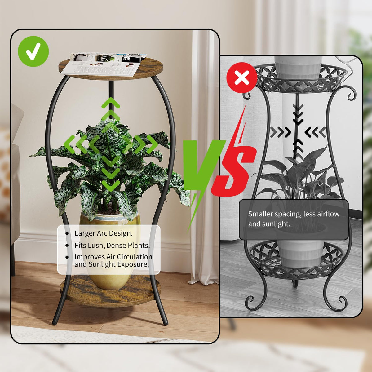 VYUOL corner-friendly layout fits into living rooms, balconies, or offices.