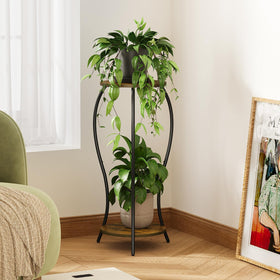 VYUOL curved-design plant shelf supports fuller plants with improved air circulation.