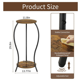 VYUOL sturdy metal frame plant stand balances on uneven floors with adjustable feet.