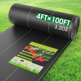 VZNEK weed barrier fabric heavy-duty roll blocks sunlight for easier weeding.