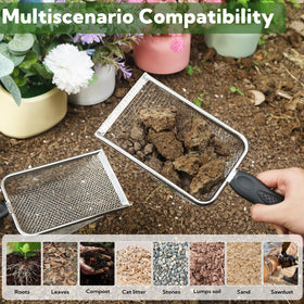 VZZNN 28mm mesh detail for balanced compost and debris separation.