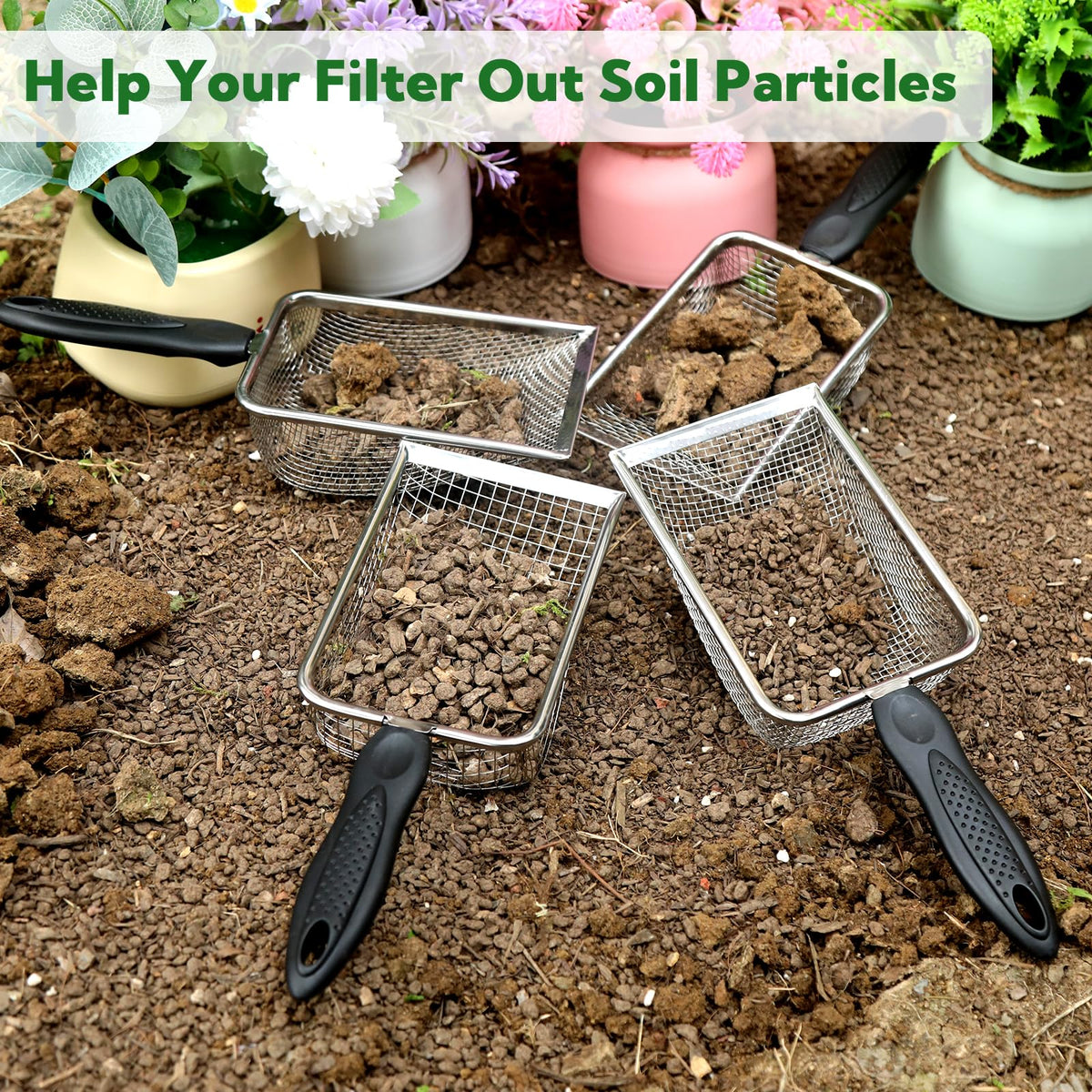 VZZNN 5mm mesh sieve handles coarser materials like sand and gravel.