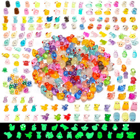 VZZNN duck figurines glow in the dark for fairy gardens.