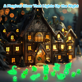 VZZNN fairy garden miniatures glow in the dark for outdoor decor.