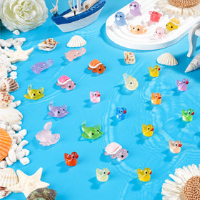 VZZNN mushroom figurines glow in the dark for gardens.