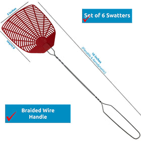 W4W swatter head measuring 5x6 inches with flexible yet sturdy plastic