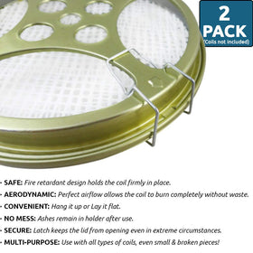 W4W bottom-tray coil holder showing easy ash disposal after use