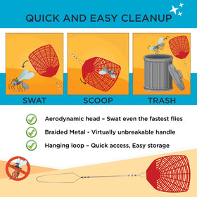 W4W hanging loop on swatter for easy storage and accessibility
