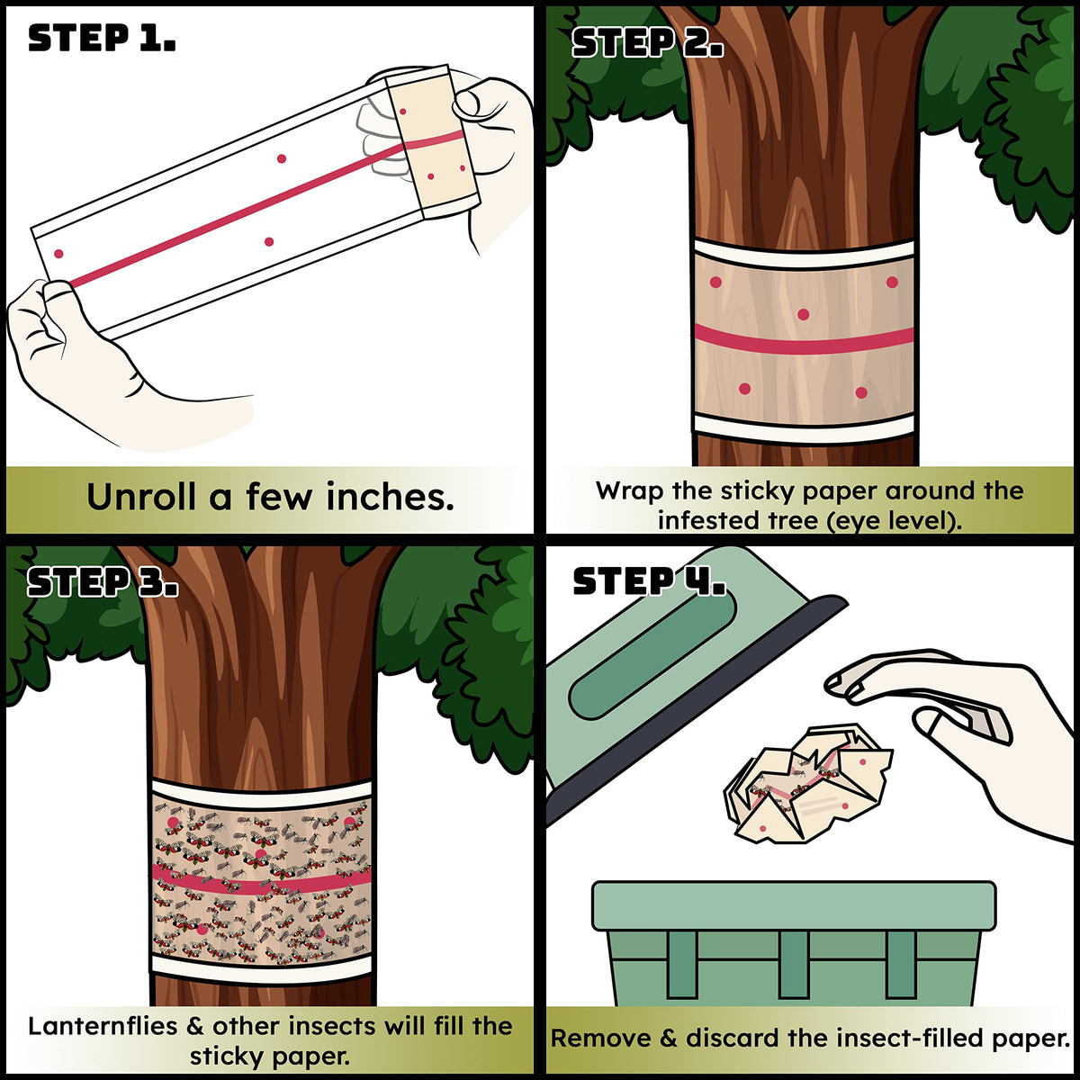 W4W trap in garden setting protecting fruit trees and plants
