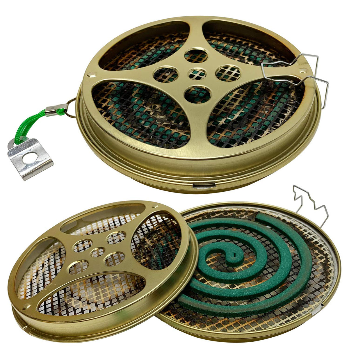 W4W portable mosquito coil holder 2-pack on patio for outdoor evenings
