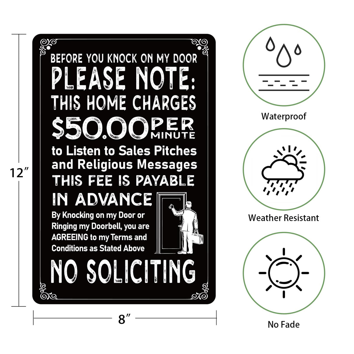 Waahome modern black-and-white front yard sign enhances curb appeal