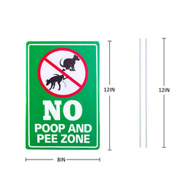 WaaHome No Poop Sign is weather-resistant and durable for outdoor use