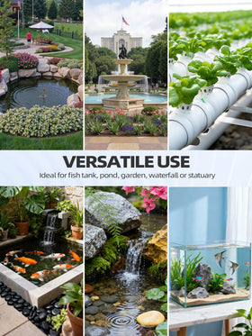 Close-up of Waatoos submersible motor highlighting quiet operation