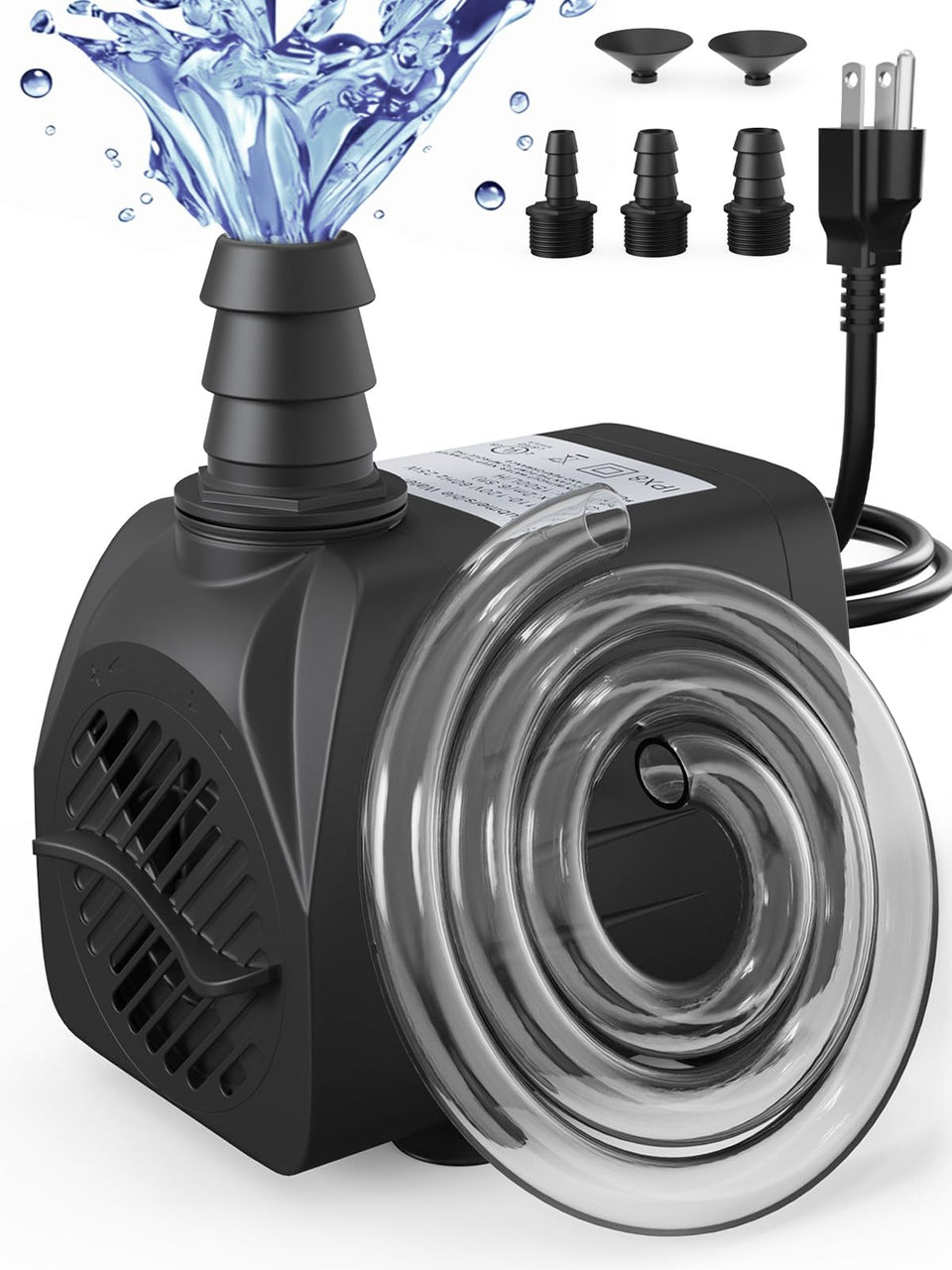 Waatoos 400GPH pump powering a pond water feature for a calm outdoors display