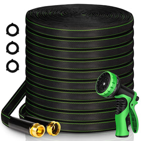 Wabolay Garden Hose 100ft flat-folded storage for clutter-free shed use.