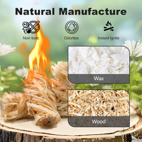 WABUPD fire starter for pizza oven and fireplace with indoor use