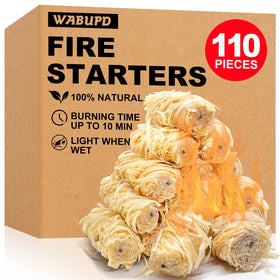 WABUPD natural fire starter blocks wood-wax for fast ignition