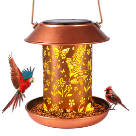WACLSTDAY weatherproof metal bird feeder designed for year-round outdoor use.