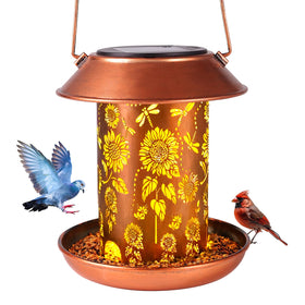 WACLSTDAY metal bird feeder resists rust and harsh weather.