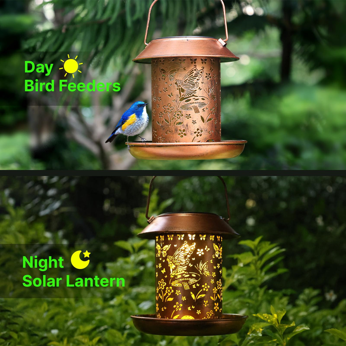 WACLSTDAY night-light projection highlights butterfly pattern for garden ambiance.