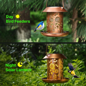 WACLSTDAY solar hanging feeder attracts birds to patios and balconies.