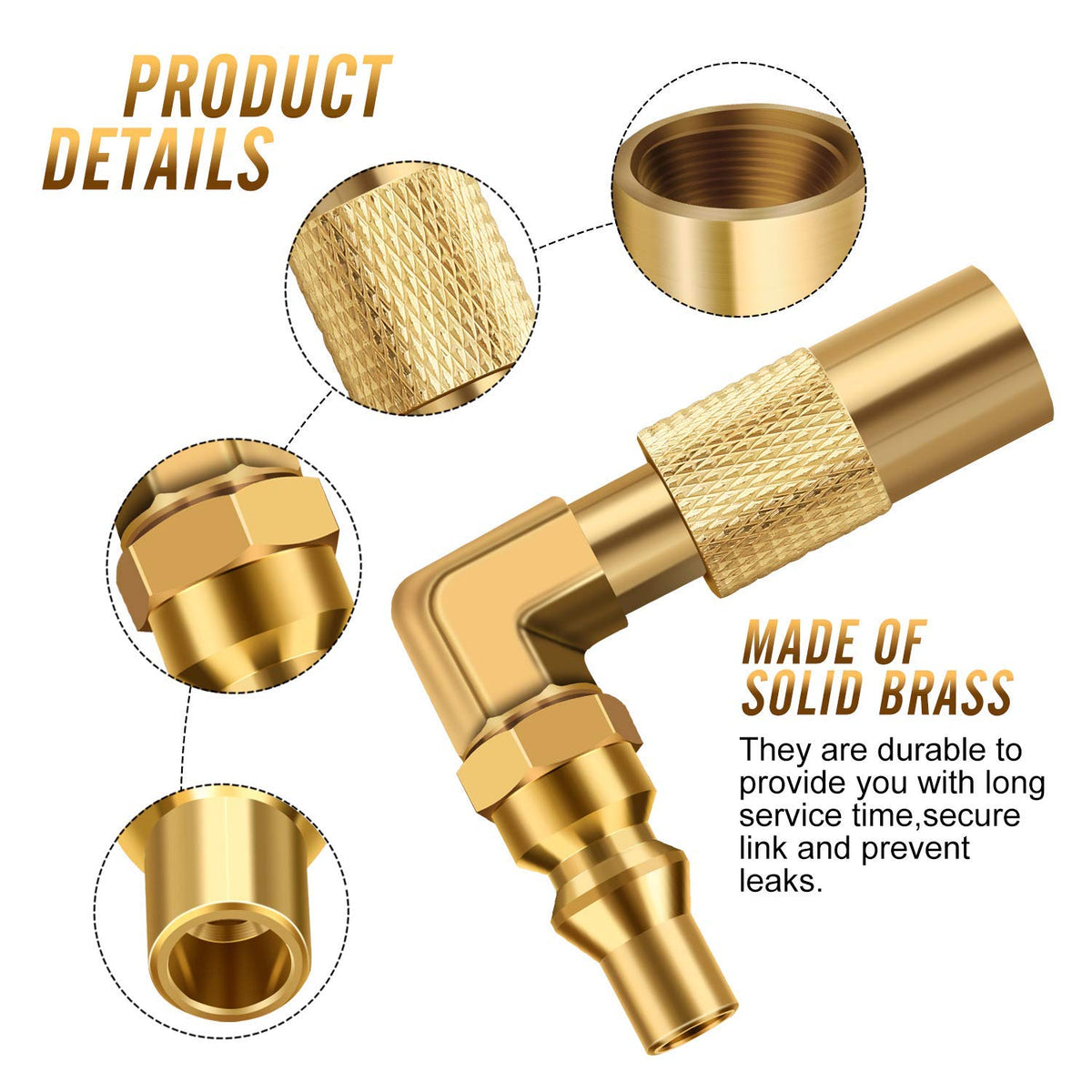 WADEO brass quick connect fitting ensures a durable connection for outdoor cooking