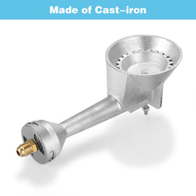 WADEO cast-iron round burner highlights heat resistance and even flame distribution.