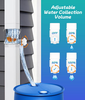 WADEO filter and adjustable valve keep debris out and let you control flow.