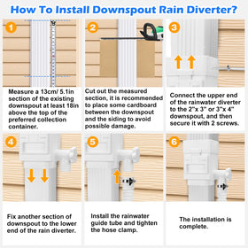 WADEO rainwater diverter features UV-resistant construction for long-term outdoor use