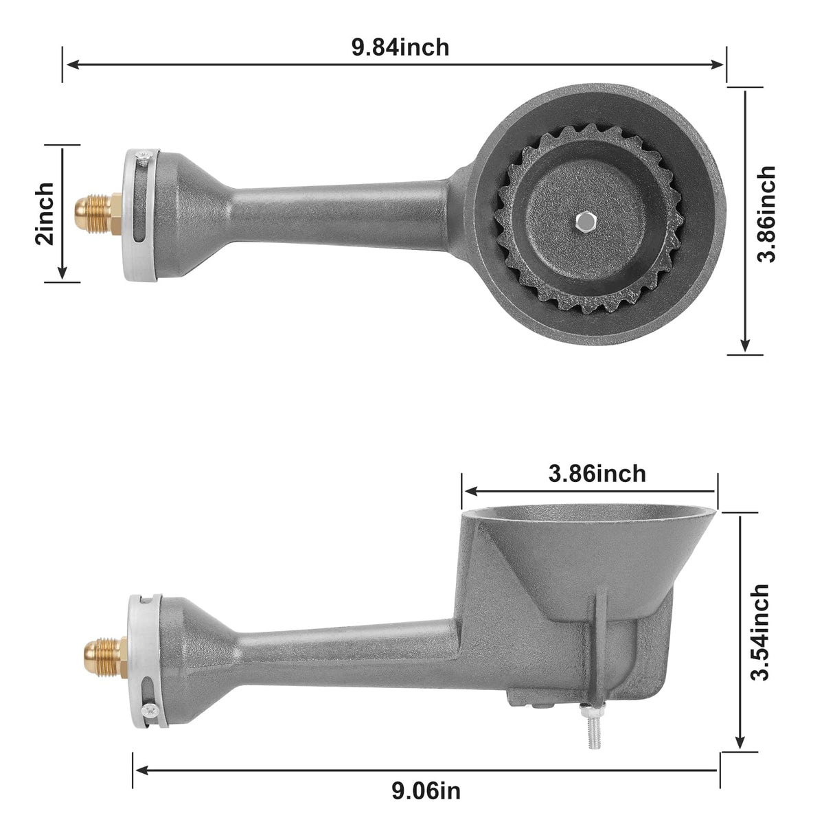 WADEO Type 1 QCC1 connection ensures propane compatibility.