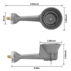 WADEO Type 1 QCC1 connection ensures propane compatibility.