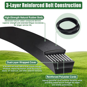 Wadoy 532197242 belt has precise 5-8x138-3-4 in size for direct fit.