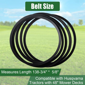 Wadoy 532197242 belt with a core-reinforced material for longevity in tough mowing.