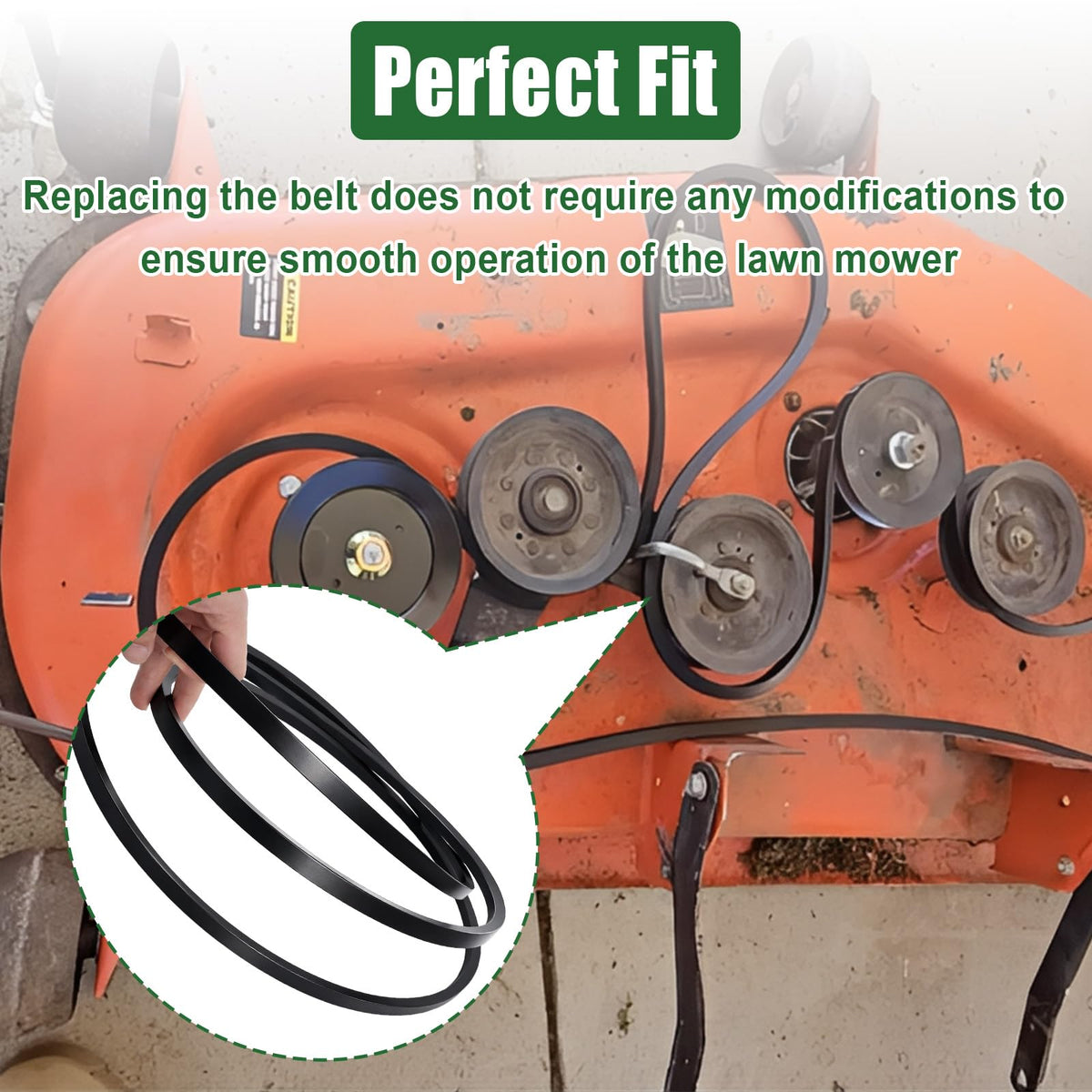Wadoy 532197242 belt designed for Husqvarna YT series mowing decks.