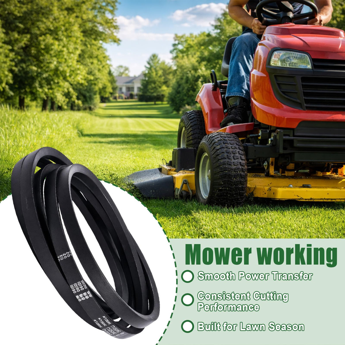 Wadoy 532197242 belt ensures smooth power transfer for even cuts.