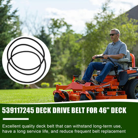 Wadoy 539117245 belt resists heat and debris in outdoor mowing.