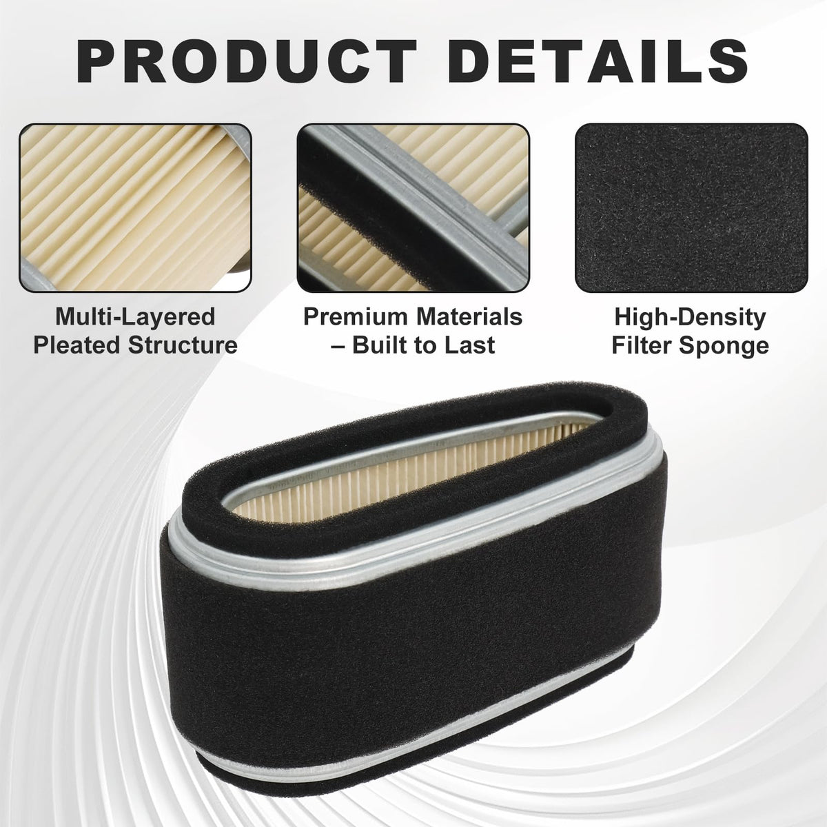 Wadoy air filter for Kawasaki FC420V variant enhances airflow and efficiency.